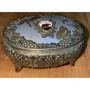 Great Smoky Mountains Metal Trinket Box JAPAN Stamped On Bottom